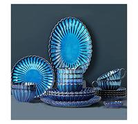 54-Piece Porcelain Dinnerware Set - Elegant Ceramic Tableware for Special Occasions, Complete Family Service Includes Plates, Bowls & Coffee Cups