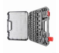 54 Piece Socket and Ratchet Wrench Set 1/4 Drive with One Click Quick Release and Compact Carry Case for Various Mechanical and Household Tasks