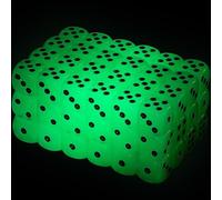 54 Pieces Glow in The Dark Dice Luminous Dice 6 Sided Dice with Black Velvet Pouches for Board Games Activity Casino Theme Party Favors
