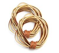 54" Premium Leather Boot Laces 2-Pack - Cobbler's Choice Premium Quality and Strength, Copper, 54 Inches