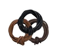 54" Premium Leather Boot Laces 3-Pack - Cobbler's Choice Premium Quality and Strength, Burnt Sienna, Black, Chocolate, 54 Inches