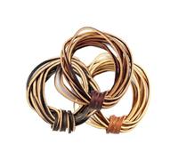 54" Premium Leather Boot Laces 3-Pack - Cobbler's Choice Premium Quality and Strength, Cougar Brown, Burgundy, Copper, 54 Inches