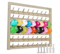 54 Spool Wall Mounted Wooden Thread Rack Holder, Thread Organiser Stand with Screws, Multi Purpose Wood Sewing Spool Holder Thread Storage Organizer for Sewing, Braiding, Embroidery, Quilting