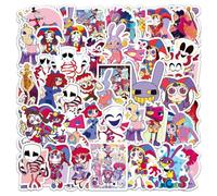 54 The Amazing Circus Stickers, Cute Figures Waterproof Sticker, Cartoon Circus Vinyl for Mug, Skateboard, Book