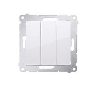 54 White Button Module 3x 3 with Spring Clips 10AX 250V