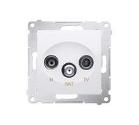 54 White Module TV/ SAT Socket Loop-Through 10dB