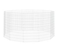 (54 x 100 cm12) vidaXL Free Range Animal Enclosure Rabbit Cage Animal Cage Galvanised Iron