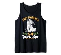 54 Years Ago Just Married Still Going Strong Anniversary Tank Top