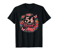 54 Years Blessed 54 Year Old Floral 54th Birthday Gifts T-Shirt