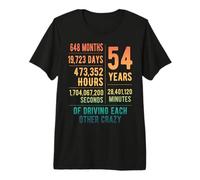 54 Years Married Funny 54th Wedding Anniversary Premium T-Shirt