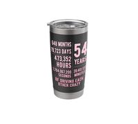 54 Years Married Funny 54th Wedding Anniversary Stainless Steel Insulated Tumbler