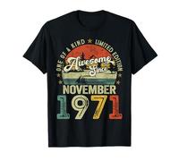 54 Years Old Awesome Since November 1971 54th Birthday Men T-Shirt