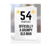 54 Years Old, Officially a Grumpy Old Man Card, Funny, Joke, Gift, 54th Happy Birthday, Presents for, Dad, Daddy, Grandad, Husband, Uncle, Him, Male, A5-164_26