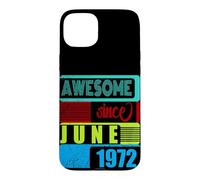 54 Years Old Vintage 1972 Born June Fantastic Since Case for iPhone 15 Plus