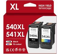 540 541 Ink Cartridges, PG 540 CL 541XL Black Colour Replacement for Original Canon Ink Cartridges 540 and 541 Multipack for Canon Pixma MG3650S MG3650 MG3600 MG2250sTS5150 TS5100 TS5151 MG3150 MX395