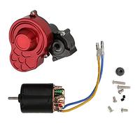 540 Brushed Motor Center Gearbox Assembly High Torque Waterproof Durable Metal Red Black for 1/10 SCX10 RC 4WD D90 Crawler (35T)