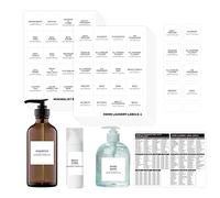 540 PCS Bathroom Home Laundry Labels for Organizing with DIY Blank Labels, Preprinted Minimalist Waterproof Oil Resistant Stickers for Bathroom Laundry Home Beauty Organization Supplies Labels