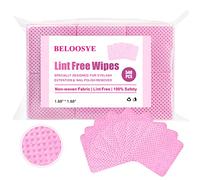 540 PCS Lint Free Nail Wipes, Eyelash Extension Glue Wipes, Super Absorbent Soft Non-woven Fabric Nail Polish Remover Wipes, Cleaning Pad Cloth for Lash Extension Supplies & Nail Polish Bottle(Pink)