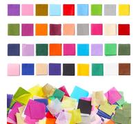 5400 Pcs 1 Inch Tissue Paper Squares 36 Assorted Colors Tissue Paper for Crafts Non Bleeding Art Rainbow Tissues Papers for Art Project DIY Collage Suncatcher Scrapbooking Stain Glass Window Gift Bags