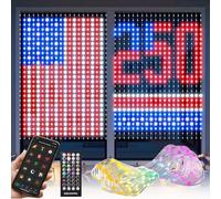 540Leds Dynamic Curtain Lights, Smart App and Remote Control DIY Christmas Window Lights, Color Changing Animated Led Curtain String Lights IP65 Waterproof for Bedroom Wall Outdoor Decor, 5 x 6.6ft