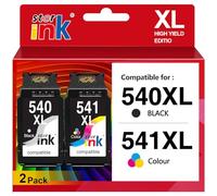 540XL 541XL Ink Cartridges Twin Pack High Yield Replacement for Canon 540 541 Ink Cartridges, PG-540XL CL-541XL Black & Colour Ink for Pixma TS5150 TS5151 MG3600 MG3650 MG3650S TS5100 MG4250 MX475