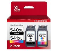 PG-540XL CL-541XL High Yield Ink Cartridges Replacement for Canon 540XL 541XL Ink for Canon Pixma MX475 MX525 MG3650S MG3600 MG3250 MG2150 MG3100 MG3550 TS5150 Printers（Black and Colour）