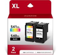 540XL 541XL Twin Pack Replacement for Canon 540 and 541 Ink Cartridges for Pixma MG3650s MG3650 MG3600 TS5150 TS5151 TS5100 M3100 MG3150 MG3500 MG4250 MX475 Ink Cartridges 540 and 541XL PG540 CL541