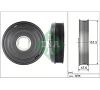 Crankshaft Pulley (TVD) fits VAUXHALL MOVANO B 2.3D 2010 on INA 4420381 93168039