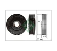 Crankshaft Pulley Crank Shaft Alternator Fan Drive Belt - Corteco 544 0177 10