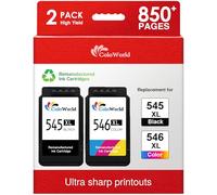 545 546 Ink Cartridges XL-Replacement for Canon 545 546 High Yield Ink Cartridges-Printer Ink PG-545/CL-546 for Pixma TS3300 TS3150 TS3350 TS3355 TS3450 MG2551s MG2550s TR4550 TR4551 iP2850 MX495