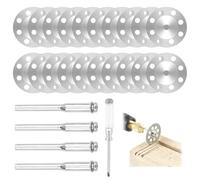 545 Diamond Cutting Wheel Cut Off Discs for Dremel, 22mm Mini Disc Cutter with 3mm Mandrel & Screwdriver, Metal Disks Rotary Tool for Glass Gemstones Ceramics Wood (20Pcs)
