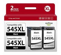 545 XL Ink Cartridges Replacement for Canon 545 Black Ink Cartridges | 2 Black, for Canon PG 545XL Black PG545 PG-545 for Pixma TS3350 TS3355 TS3300 TS3150 MG2551S TR4550 TR4650 TR4551 Printers