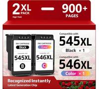 545XL 546XL Replacement for Canon 545 546 Ink Cartridges - High Yield | Recognised Instantly, Compatible with Pixma TS3355 TS3350 TS3150 TS3351 TS3300 TR4550 MG2551S MG2550S MX495 iP2850 (2 Pack)
