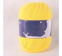 54Colors can Choose- 1 Roll 50g/roll 3Ply Crochet Knitting Milk Cotton Yarn for DIY Crafts Handmade Project (Bright Yellow)