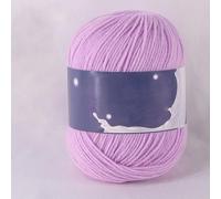 54Colors can Choose- 1 Roll 50g/roll 3Ply Crochet Knitting Milk Cotton Yarn for DIY Crafts Handmade Project (Light Purple)