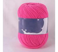 54Colors can Choose- 1 Roll 50g/roll 3Ply Crochet Knitting Milk Cotton Yarn for DIY Crafts Handmade Project (hot Pink)