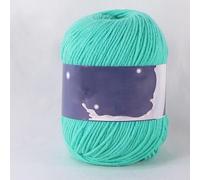54Colors can Choose- 1 Roll 50g/roll 3Ply Crochet Knitting Milk Cotton Yarn for DIY Crafts Handmade Project (Cyan-Blue)