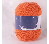 54Colors can Choose- 1 Roll 50g/roll 3Ply Crochet Knitting Milk Cotton Yarn for DIY Crafts Handmade Project (Orange)