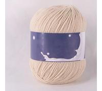54Colors can Choose- 1 Roll 50g/roll 3Ply Crochet Knitting Milk Cotton Yarn for DIY Crafts Handmade Project (Beige)