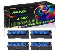 54G0W00 Compatible for Lexmark Waste Toner Container with Chip CS921de CS923de CX920de CX921de CX922de CX923dte CX923dxe CX924dte Printers (4 Pack Black)