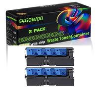 54G0W00 Compatible for Lexmark Waste Toner Container with Chip CS921de CS923de CX920de CX921de CX922de CX923dte CX923dxe CX924dte Printers (2-Pack Black)
