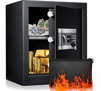 54L Home Safe Large Capacity Fireproof Waterproof Wall Safe with Combination Lock and 3 Bolt Locking for Home, Office,Security Safe With 2 Spare Key
