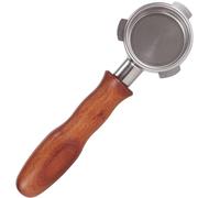 54mm Bottomless Portafilter - Bottomless Naked Portafilter Stainless Steel Single Layer Filter Basket with Wooden Handle,Compatible with Breville Barista Express Series