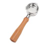54mm Bottomless Portafilter, Stainless Steel Filter Basket with 3 Ears Handheld Naked Portafilter with Wooden Handle for 8 Series Coffee Machines (Style3 Full Wood Red Rosewood)