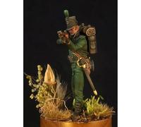 54mm British Light Infantry Rifleman Resin Model Kit, Unpainted | Unassembled and unpainted, Single figure in an aiming pose, Paint and glue not included, For painting and display