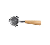 54mm Coffee Bottomless Portafilter,Compatible for Breville,Compatible for Sage,870 878 880 with Replaceable Filter Basket(54MM Beech Wood)