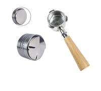 54mm Coffee Bottomless Portafilter Naked,Compatible for Breville Sage 870 878 880 Filter Basket Barista Tools Espresso(Set of 54MM(Beech))