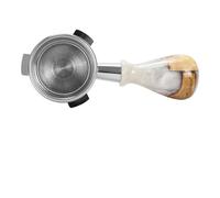 54mm Coffee Bottomless Portafilter Naked Double Spout with Cyrus Handle,Compatible for Breville, 870 878 879 Espresso Accessories Barista Tools(54mm Bottomless AL W)