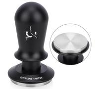 54mm Espresso Coffee Tamper Compatiable with 53mm/53.3mm/54mm Portafilter - 30lb Spring Loaded Espresso Tamper, 304 Stainless Steel Flat Base, Aluminum Handle with Sound Feedback