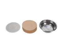54mm Filter Basket Replacement with Stainless Steel Puck Screen Round Coffee Paper Filters Coffee Machine Accessories (Single Cup)